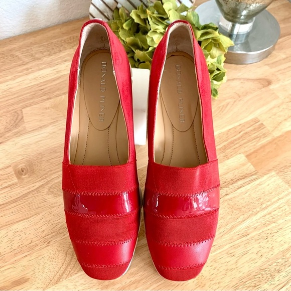 Donald J. Pliner May Women's Pull On Red Loafer Flat Size 7 - Picture 4 of 12